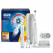 Oral-B Pro 6500 SmartSeries Zahnb&uuml;rste, mit Timer und vier Aufsteckb&uuml;rsten, mit 2 Handst&uuml;cken