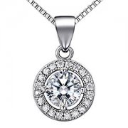 J.SHINE Kette Damen Runder Knopf Liebe 925 Sterling Silber Halskette bei@amazon - 