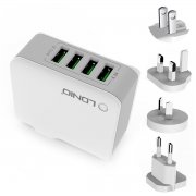 USB Ladeger&auml;t, ORIA Reiseadapter Ladestecker Adapter, 22W/4.4A Netzteile mit 4 USB Ports