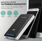 RAVPower 16.750 mAh Powerbank in Schwarz mit Gutscheincode nur noch 18,99 Euro