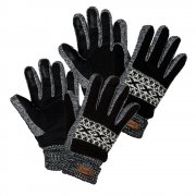 Sense42 Winterhandschuhe Touchscreen Norwegermuster Kreuze Meliert