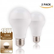 2-er Pack LED Lampe E27 18W 4000K 1901 Lumens Gl&uuml;hbirne f&uuml;r EUR 12,59