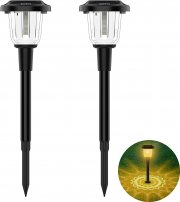 2-er Pack SIDSYS Outdoor LED Solarlampen mit Dynamischen Farbverlauf