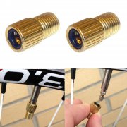 2 Fahrradventil Adapter von Fahrrad auf Autoventil Ventiladapter mit Dichtring B