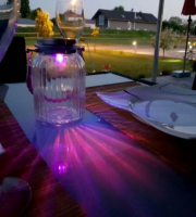 2 LED Solar Windlichter