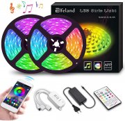 2 mal 5 Meter Elfeland LED RGB Strip mit Musik Sync