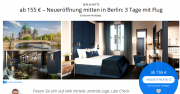 2 N&auml;chte im Standard-DZ im neu er&ouml;ffneten Hotel inkl. Flug bei Travelzoo ab 155,- &euro; pro Person!