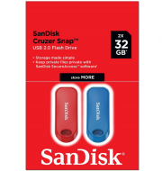 2-Pack SanDisk Cruzer Snap 32GB USB Flash-Laufwerk