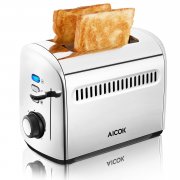 2 Scheiben Edelstahl Toaster 7 Farbw&auml;hler 950W f&uuml;r 17,99 &euro; 