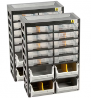 2 St&uuml;ck Allit VarioPlus Basic D 21 Kleinteilemagazine