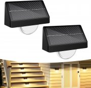 2 St&uuml;ck Bigzom Solar Wandleuchten mit 10 Modi RGB-Farbwechsel
