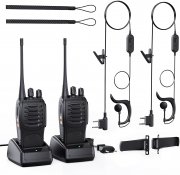 2 St&uuml;ck Bilcome Walkie Talkie Funkger&auml;te mit Ohrh&ouml;rern