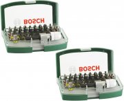 2 St&uuml;ck Bosch Schrauberbit-Set 32-teilig mit Farbcodierung inkl. Universalhalter