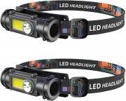 2 St&uuml;ck CalmGeek wiederaufladbare LED Stirnlampen