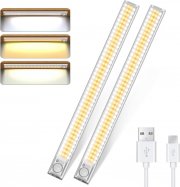 2 St&uuml;ck DFGOTOP wiederaufladbare LED Unterbauleuchten mit Bewegungsmelder