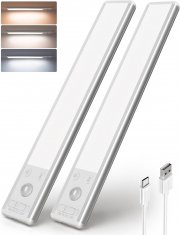 2 St&uuml;ck EZVALO wiederaufladbare 25 cm LED Unterbauleuchten mit Bewegungsmelder