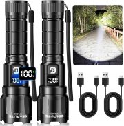 2 St&uuml;ck GEARLITE aufladbare LED Taschenlampen mit 3 Lichtmodi