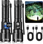 2 St&uuml;ck GEARLITE aufladbare Taktische LED Taschenlampen 6000 Lumen mit 3 Lichtmodi