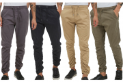 2 St&uuml;ck INDICODE Gillermo Herren Chino-Hose nachhaltige Jogg-Pant in 4 Farben