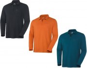 2 St&uuml;ck Jacques Britt Herren Langarm-Poloshirts mit Zipp in 5 Farben