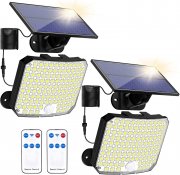 2 St&uuml;ck KERNOWO 118 LEDs Solarlampen mit Bewegungsmelder und Fernbedienung