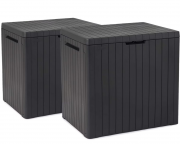 2 St&uuml;ck Keter City Box Aufbewahrungsboxen mit je 113 Liter