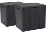 2 St&uuml;ck Keter City Box Outdoor Aufbewahrungsboxen mit je 113 Liter