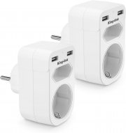 2 St&uuml;ck Kinglink Doppelsteckdosen mit 2 USB Anschl&uuml;ssen