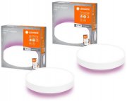 2 St&uuml;ck Ledvance Smart+ Wifi Orbis Backlight RGBW LED Deckenleuchten mit App und Sprachsteuerung