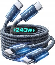 2-St&uuml;ck LISEN 240W 2 Meter USB C auf USB C Schnellladekabel
