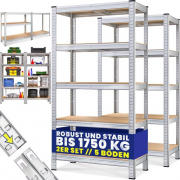2 St&uuml;ck Monzana Schwerlastregal 180x90x40cm - Tragkraft pro Regal 875 kg