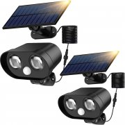 2 St&uuml;ck MPJ Solar LED Au&szlig;enstrahler mit Bewegungssensor