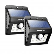2 St&uuml;ck Mpow 8 LED Solar Sicherheitsleuchten mit Bewegungssensor