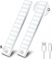 2 St&uuml;ck OUILA wiederaufladbare LED Schrankleuchten mit Bewegungsmelder