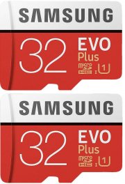 2 St&uuml;ck SAMSUNG Evo Plus Micro-SDHC 32 GB Speicherkarten