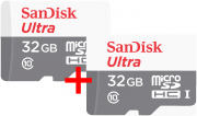 2 St&uuml;ck SANDISK Ultra Micro-SDHC Speicherkarten mit 32 GB