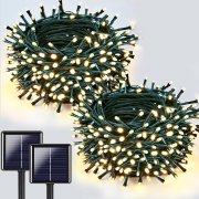 2 St&uuml;ck SANJICHA 200 LEDs Solar Lichterketten mit 8 Leuchtmodi