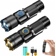 2 St&uuml;ck Skylla Wiederaufladbare Mini LED Taschenlampen IPX6 1000 Lumen mit 5 Licht Modi