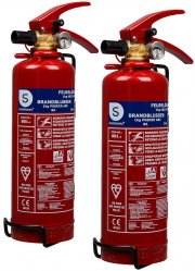 2 St&uuml;ck Smartwares SW BB1 10.018.56 Pulver Feuerl&ouml;scher 1 kg