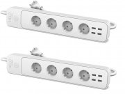 2 St&uuml;ck Strong 4-fach Smart Steckdosenleisten inkl 4 USB-Anschl&uuml;sse mit Google oder Alexa Steuerung