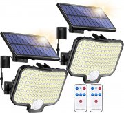 2 St&uuml;ck TECHMUR LED Solarlampen f&uuml;r Au&szlig;en mit Bewegungsmelder