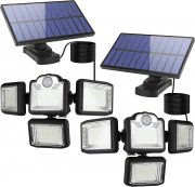 2 St&uuml;ck TENDOVO LED Solarstrahler mit Bewegungsmelder und Fernbedienung
