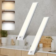 2 St&uuml;ck Trayvespace aufladbare LED Unterbauleuchten mit Bewegungsmelder