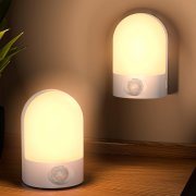 2 St&uuml;ck WARMTUYO Batteriebetriebene Nachtlichter mit Bewegungsmelder