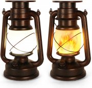 2 St&uuml;ck YINUO LIGHT Solar LED Laternen mit Flammeneffekt