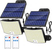 2 St&uuml;ck ZASUN LED Strahler mit Bewegungsmelder inkl. Solarlpanele