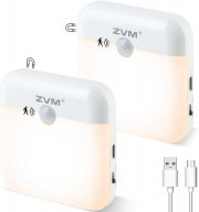 2 St&uuml;ck ZVM wiederaufladbare LED Nachtlichter mit Bewegungsmelder