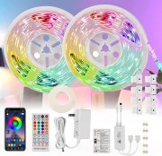 2 x 10 Meter Hengda Bluetooth RGB LED Streifen App, Alexa und Google Steuerung 