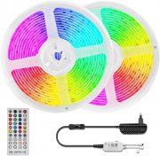 2 x 5 Meter COOLAPA Smart App RGB LED Strip mit Musik Sync