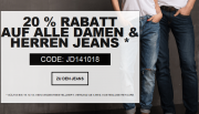 20% auf ALLE Damen & Herren Jeans - Kein MBW - kostenlose Retoure